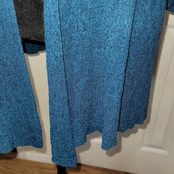 Jones Studio Separates Women's 3/4 Sleeves Open Front Cardigan Blue Size Large - Picture 6 of 9